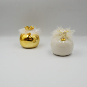 Κεραμικά ρόδια με πούπουλα