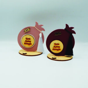 Ξύλινο ρόδι με βάση